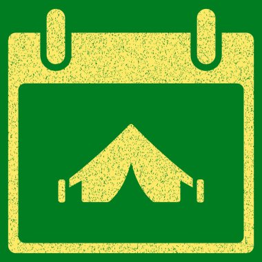 Kamp takvim gün grenli doku simgesi