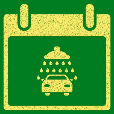Araba duş takvim gün grenli doku simgesi