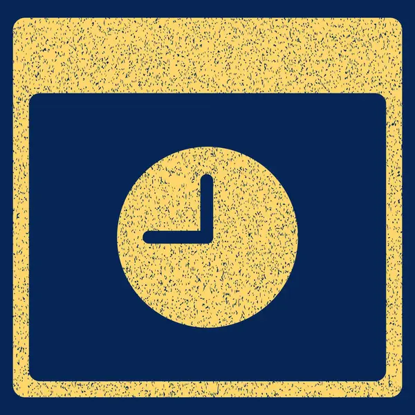 Uhr Kalenderblatt körniges Textur-Symbol — Stockvektor