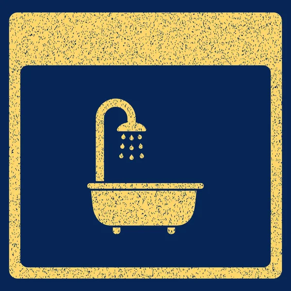 Shower Bath Calendar Page Grainy Texture Icon — Stock Vector