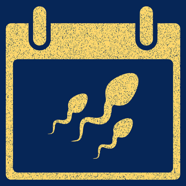 Sperm Calendar Day Grainy Texture Icon