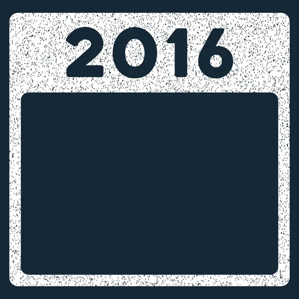 Έτος 2016 ημερολόγιο κοκκώδη υφή εικονίδιο προτύπου — Διανυσματικό Αρχείο