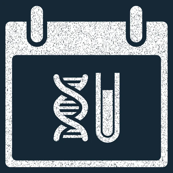 DNA Analysis Calendar Day Grainy Texture Icon — Stock Vector
