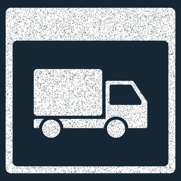 Pictogram van de korrelige textuur van de pagina van de kalender van het Truck van zending — Stockvector