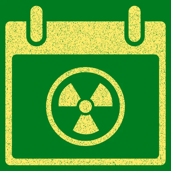 Icona di texture granulosa giorno calendario atomico — Vettoriale Stock
