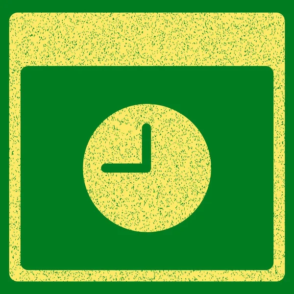 Saat takvim sayfası grenli doku simgesi — Stok Vektör