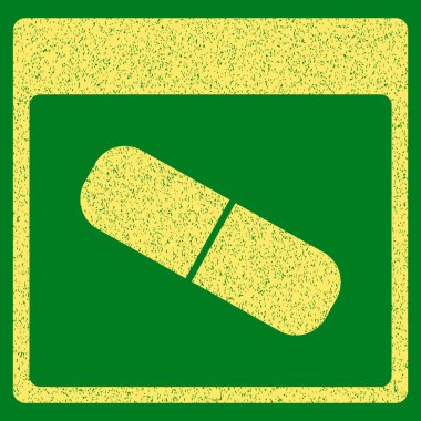 Takvim sayfası grenli doku simgesi ilaç kapsül