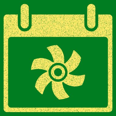 Fan takvim gün grenli doku simgesi