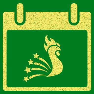 Festival horoz takvim gün grenli doku simgesi