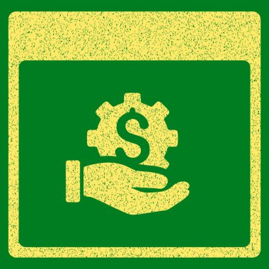 Finansal kalkınma el takvim sayfası grenli doku simgesi