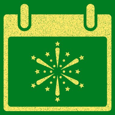 Havai fişek patlama takvim gün grenli doku simgesi