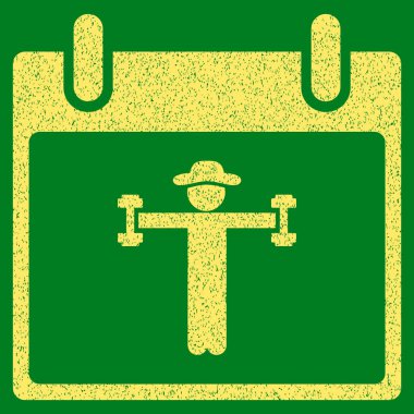 Fitness takvim gün grenli doku simgesi