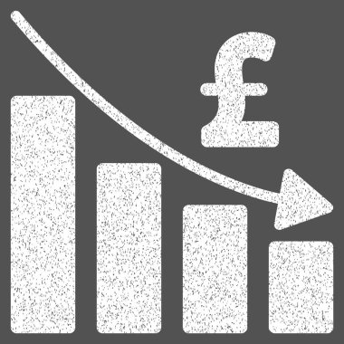 Lirası durgunluk Bar grafik grenli doku simgesi