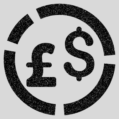 Lirası ve Doları Döviz Alım diyagramı grenli doku simgesi