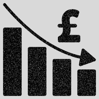 Lirası durgunluk Bar grafik grenli doku simgesi