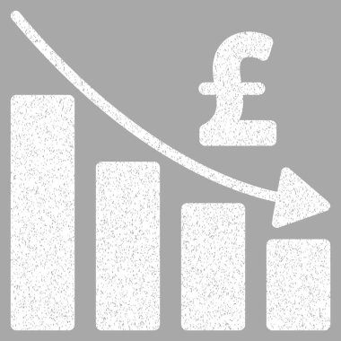 Lirası durgunluk Bar grafik grenli doku simgesi
