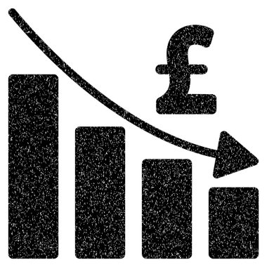Lirası durgunluk Bar grafik grenli doku simgesi