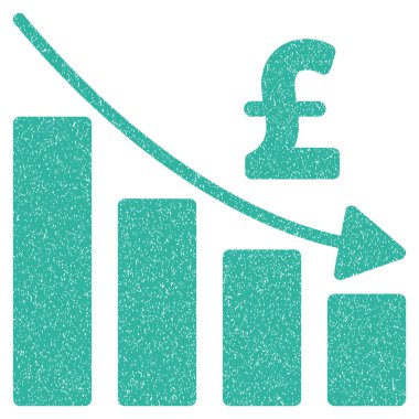 Lirası durgunluk Bar grafik grenli doku simgesi