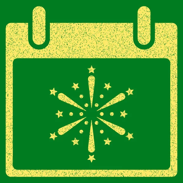 Havai fişek patlama takvim gün grenli doku simgesi