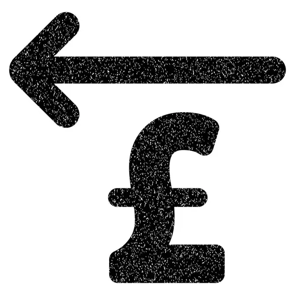 Icône texture granuleuse Cashback Pound — Image vectorielle