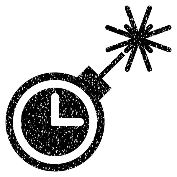 Bomba de tiempo Grainy Texture Icon — Vector de stock