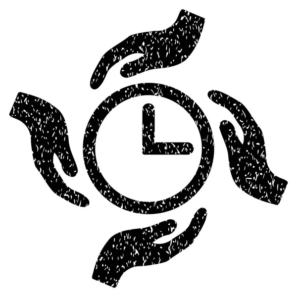 Icono de textura granulosa cuidado del tiempo — Vector de stock