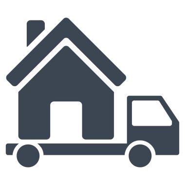 Mobil Ev düz glif simgesi