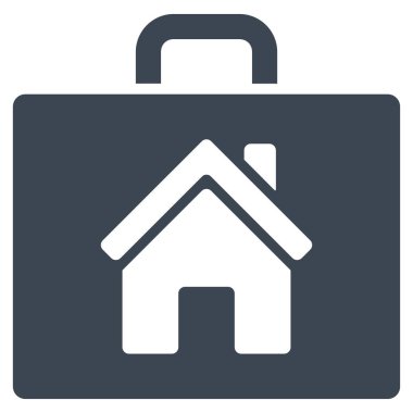 Realty büyük düz glif simgesi