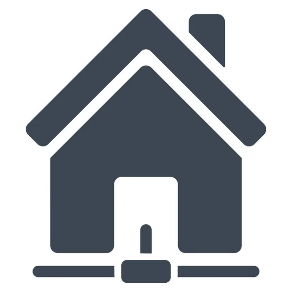 Home Internet Connection Flat Glyph Icon — Stock Photo, Image