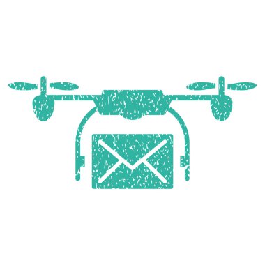 Posta teslim dron grenli doku simgesi