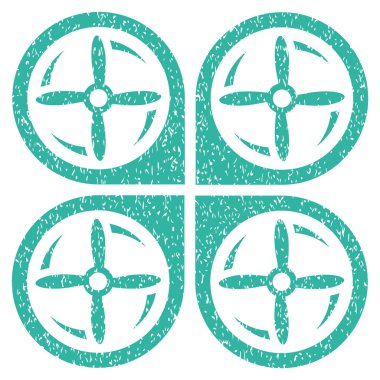 Quadrotor vida döndürme grenli doku simgesi