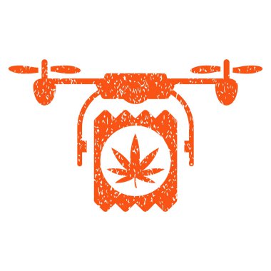 Drone esrar teslim grenli doku simgesi