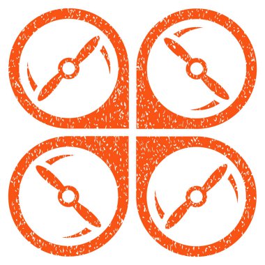 Quadcopter vida döndürme grenli doku simgesi