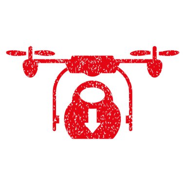 Drone damla kargo grenli doku simgesi