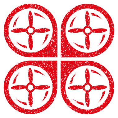 Quadrotor vida döndürme grenli doku simgesi