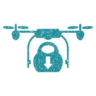Drone damla kargo grenli doku simgesi