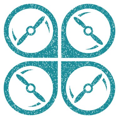 Quadcopter vida döndürme grenli doku simgesi