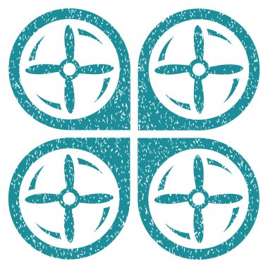 Quadrotor vida döndürme grenli doku simgesi