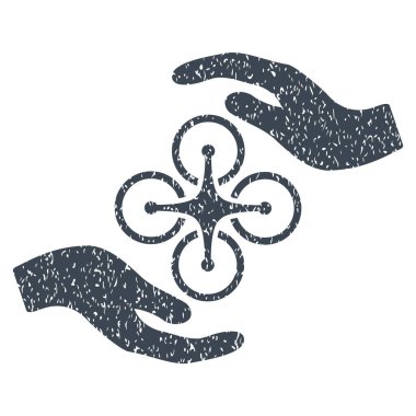 Hava helikopter bakım el grenli doku simgesi