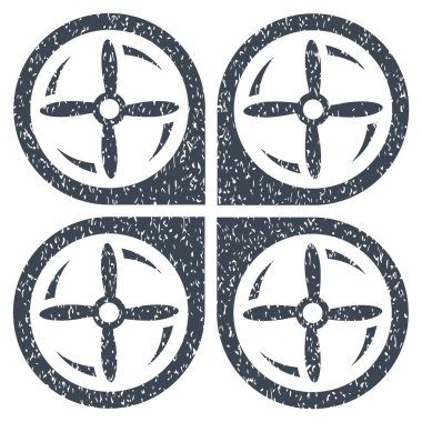 Quadrotor vida döndürme grenli doku simgesi