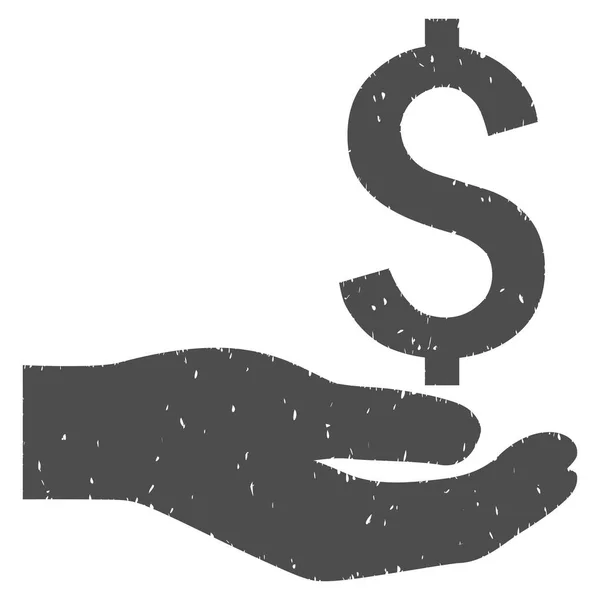 Fizetési kéz szemcsés textúra ikon — Stock Vector