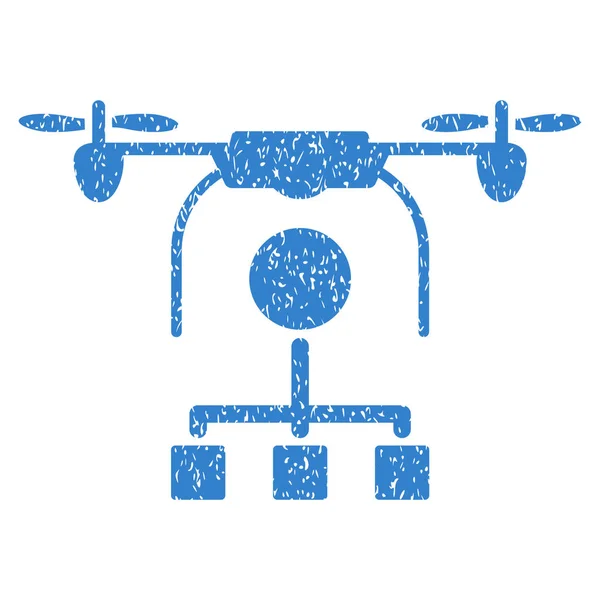 Icona distribuzione drone texture granulosa — Vettoriale Stock