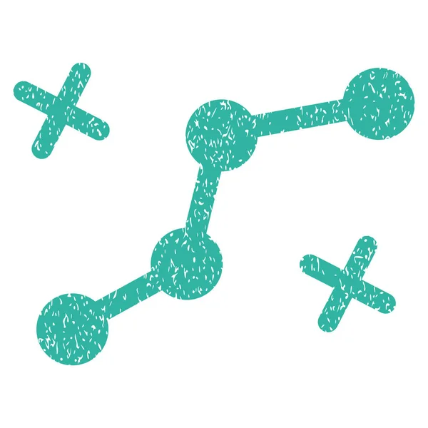 Routepunten korrelige textuur pictogram — Stockvector