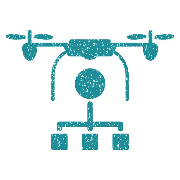 Drone distributie korrelige textuur pictogram — Stockvector