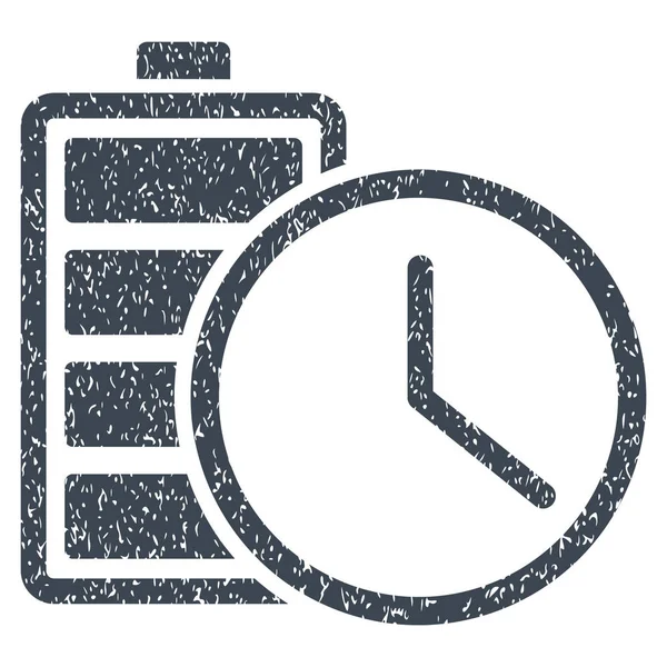 Akkumulátor idő szemcsés textúra ikon — Stock Vector
