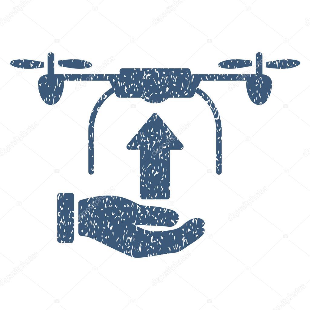 Send Drone Hand Grainy Texture Icon