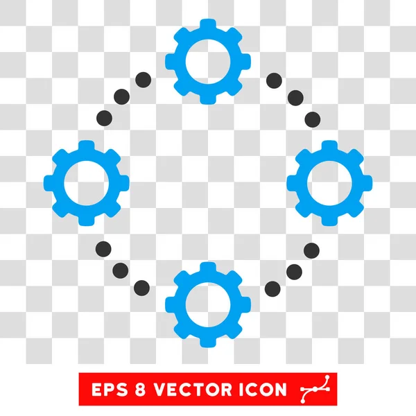 齿轮虚拟连接矢量 Eps 图标 — 图库矢量图片