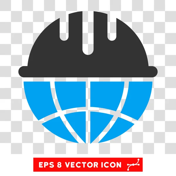 Casque de sécurité globale Vector Eps Icon — Image vectorielle