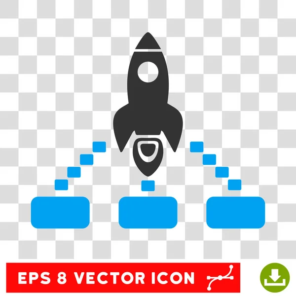 Kollaborationsvektor für Weltraumraketen eps icon — Stockvektor