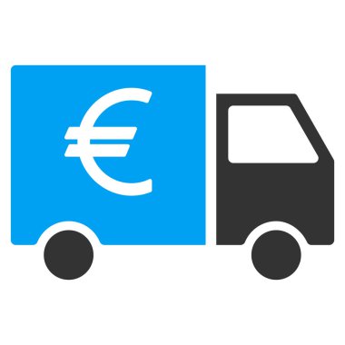 Euro Truck düz vektör simgesi